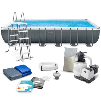 Intex 26364 Rectangular Frame Pool 732 x 366 x 132 cm with Sand Filter Pump