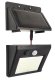 Outdoor solar LED lamp with motion and dusk sensor, 30 LEDs, black