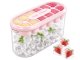 Silicone Ice Cube Tray with Container and Lid, 12 Cubes, Pink
