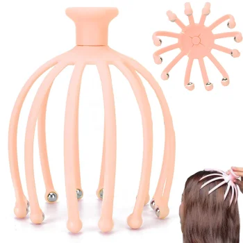 Manual Head Massager with Metal Balls for Relaxation and Hair Care