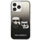 Apple iPhone 13 Pro 6.1\" Karl Lagerfeld Gradient Ikonik Karl & Choupette Case Cover (KLHCP13LTGKCK), Black