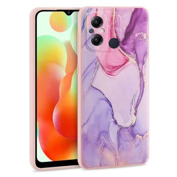 Xiaomi Redmi 12C Tech-Protect Mood Case Cover, Pink Marble