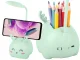 Kids LED Night Light with Organizer and Phone Stand, Green