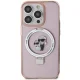 Karl Lagerfeld iPhone 15 Pro Case Ring Stand Karl & Choupette MagSafe, Pink