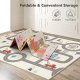 Double-sided Foldable Foam Play Mat Pad Rug for Kids, Street/Animals, 198x179cm