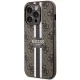 Guess iPhone 15 Pro Case 4G Printed Stripes MagSafe, Brown