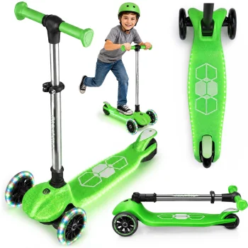 Ricokids Jelly 3-Wheel Balance Scooter for Kids, Green