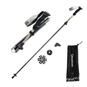 Qunature Nordic Walking Trekking Pole Aluminum 110 - 130 cm, Brown