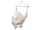 Boho Style Brazilian Hanging Hammock Chair with Cushions, Beige