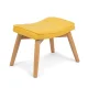 Norse Sofotel Scandinavian Upholstered Footstool, Yellow