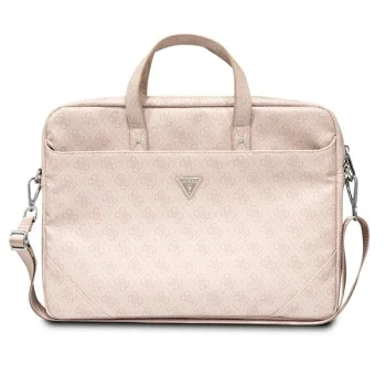 Guess Saffiano 4G Triangle Logo Bag for 16'' Laptop, Pink