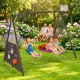 Ecotoys 4-in-1 Garden Playground with Swings and Basketball Hoop