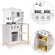 Ecotoys Wooden Kids Kitchen with Oven and Accessories, White