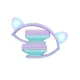 PowerLocus P2 Kids Headphones with Ears, Purple/Turquoise