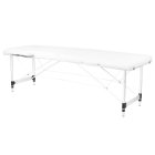 Foldable massage table ALUMINUM COMFORT 2 sections, white