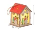 Wooden Hanging Christmas Lantern with LED Light, Snowman
