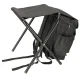 Folding fishing camping chair with backpack 10L black