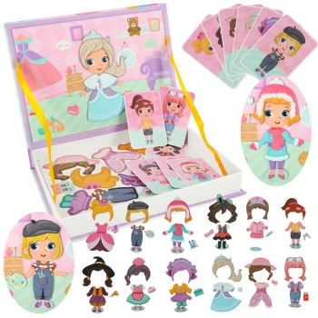 Magnetic Puzzle Book "Dress Up Doll", 51 Pieces