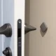 Self-Adhesive Silicone Door Bumper, Grey Square, 4x4 cm