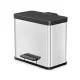 Pedal Recycling Bin Hailo Öko Trio Plus L, 3 x 9 L, Stainless Steel