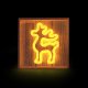 Светодиодный неон Олень на подставке Forever Light FLNW01, теплый белый