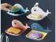 Whale-Shaped Soap Dish with Water Drain (Assorted Colors)
