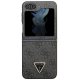 Guess GUHCZF5P4TDPK F731 Z Flip5 case - black Leather 4G Diamond Triangle