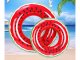 Large inflatable swimming ring for kids and adults, watermelon design, 70 cm