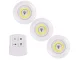 Wireless COB LED Lights with Remote Control, 3 pcs