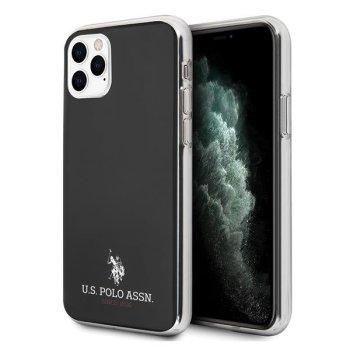 Apple iPhone 11 Pro Max 6.5" US Polo Shiny Case Cover (USHCN65TPUBK), Black | Telefona Maciņš Vāks Apvalks Bampers