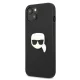 Karl Lagerfeld iPhone 13 mini Case Leather Ikonik Karl\'s Head, Black