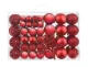 Christmas Tree Baubles 100 pcs + Star, Red