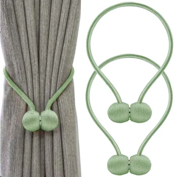 Magnetic Curtain Tiebacks, Green, 2 pcs