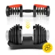 4FIZJO PRO Adjustable Dumbbell 40 kg, Black
