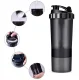 Shaker with Supplement Containers 500ml, Black