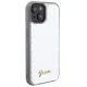Guess iPhone 15 Case Sequin Script Metal, Silver
