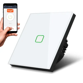 Išmanusis jutiklinis šviesos jungiklis Maclean MCE716W Wi-Fi Tuya, baltas