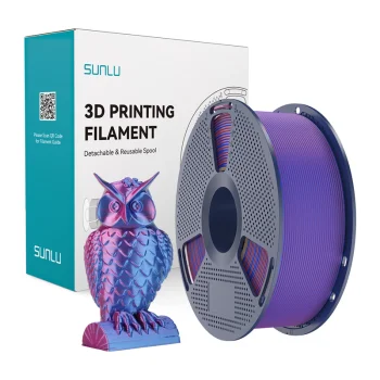 Sunlu PLA+ Silk Dual Color 3D Printer Filament (Red and Blue)