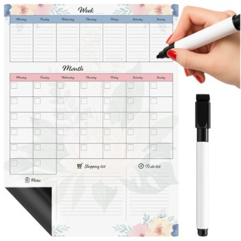 Ruhhy Magnetic Dry Erase Planner for Fridge 26716, 60x45 cm
