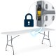 Plonos 440100 Folding Garden and Catering Table 244 cm, White