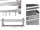Hanging Bathroom Shelf with Towel Rails, Silver