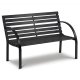 Garden Bench with Backrest Sofotel Luca 117.5 x 83 x 57 cm, Black