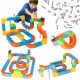 Magnetic Building Blocks - Racing Track and Trains, 140 Pieces
