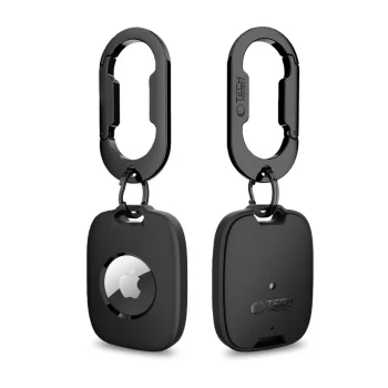 Tech-Protect Velar Case for Apple AirTag 1 / 2 with Carabiner, Black
