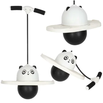 Kids Panda Pogo Balance Jumper with Pump, Black and White