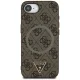 Guess 4G Ring Triangle Logo MagSafe Case for iPhone 16e - Brown