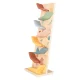 Wooden Car Ramp Track Zigzag Slide with 2 Cars