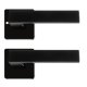Ruhhy 00021937 Internal Door Handle Set with Escutcheon, Matte Black