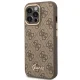 Guess GUHCP14LHG4SHW iPhone 14 Pro 6.1 "brown / brown hard case 4G Vintage Gold Logo
