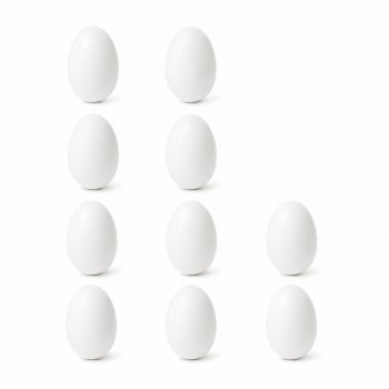 Dummy Nest Eggs for Hens, Large, White, 10 Pcs
